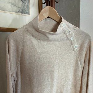 J.Crew mock neck sweatshirt with buttons
